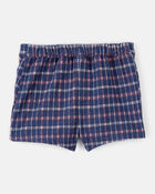 Toddler Girl Plaid Knit Skort - Navy, image 2 of 4 slides