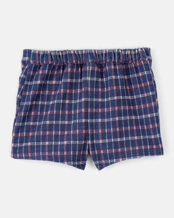 Toddler Girl Plaid Knit Skort - Navy, 
