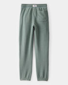 Boys Solid Fleece Drawstring Joggers - Green, image 2 of 4 slides