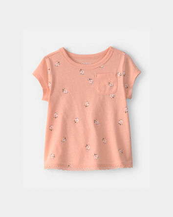 Baby Girl Floral Top - Orange, 