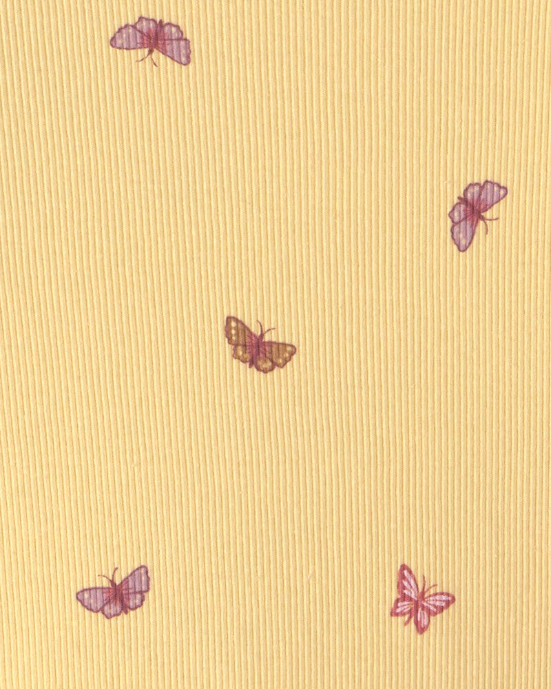 Girls Butterfly Long-Sleeve Top - Yellow, image 2 of 3 slides