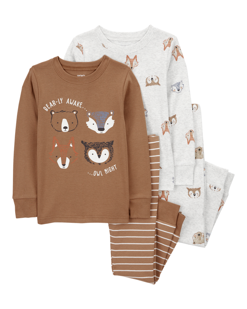 Baby 4-Piece Woodland Creatures Pyjamas, image 1 of 4 slides
