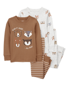 Baby 4-Piece Woodland Creatures Pyjamas, image 1 of 4 slides