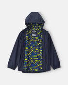 Kids Kombi London Rain Jacket - Navy Print, image 2 of 4 slides