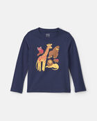 Toddler Boy Safari Animals Long-Sleeve Graphic Tee - Navy Blue, image 1 of 3 slides
