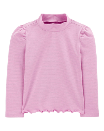 Baby Lettuce-Hem Mock Neck Top
, 