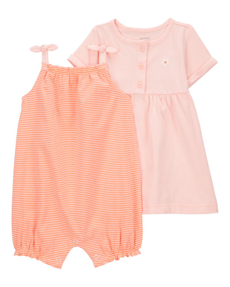 Baby Girl 2-Piece Dress & Romper Set, image 1 of 6 slides