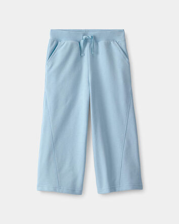 Tout-petit fille - Pantalon &agrave; jambe large en jersey bouclette - Bleu, 