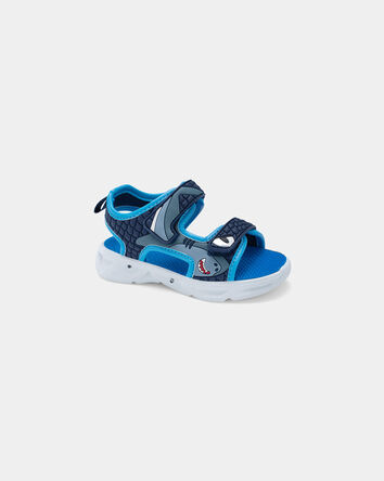 Toddler Boy Shark Light Up Sandals - Blue, 