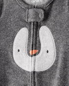 Baby Penguin Loose Fit Sleeper - Grey, image 2 of 4 slides