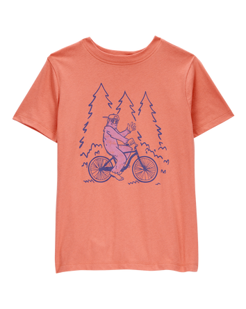 Kid Big Foot Short-Sleeve Graphic Tee - Orange, 