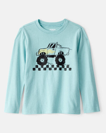 Toddler Boy Monster Truck Short-SleeveGraphic Tee - Blue, 