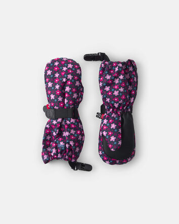 Tout-petit fille - Mitaines Crazy Cariboo Kombi - Fleurs, 