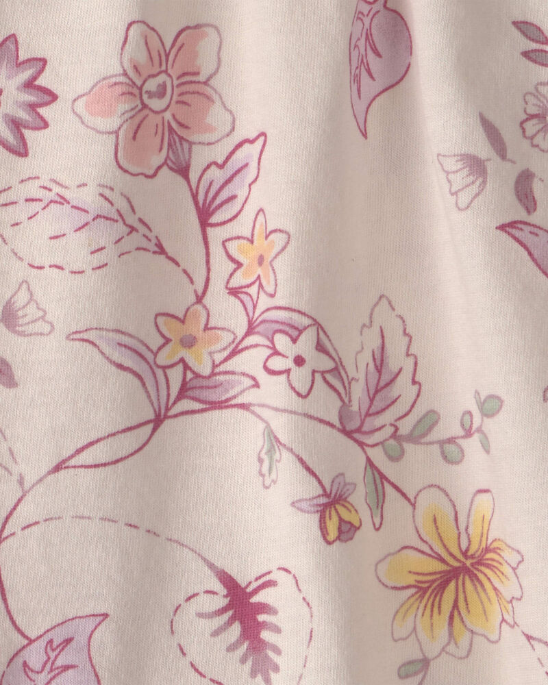 Tout-petit fille - Haut &agrave; manches nou&eacute;es et motif floral - Ivoire, image 2 sur 2 diapositives