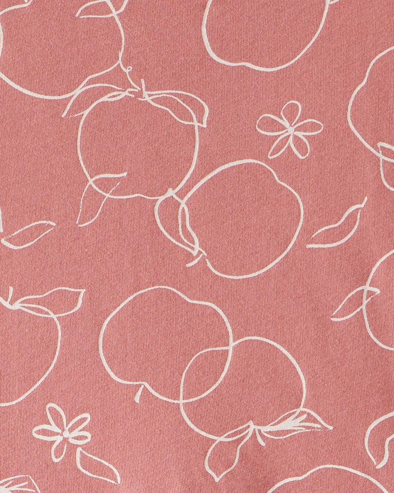 Girls Apple Print Dress, image 3 of 4 slides