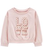 Toddler Girl "LOVE" Crewneck 
, image 1 of 2 slides