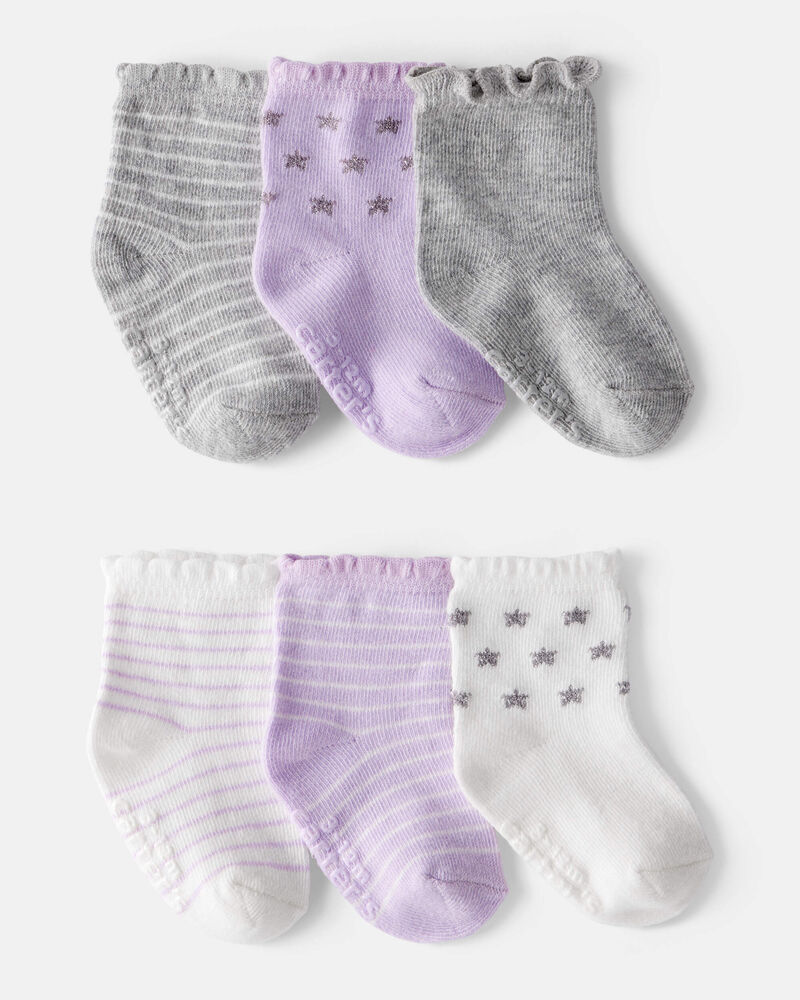 B&eacute;b&eacute; fille - 6 paires de socquettes, image 1 sur 1 diapositives