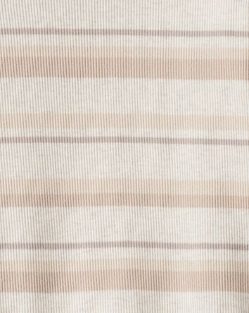 Tout-petit fille - Haut &agrave; manches longues ray&eacute;&nbsp;&ndash; Cr&egrave;me, 