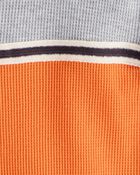 Boys Colourblock Thermal Long-Sleeve Tee - Orange/Grey, image 3 of 4 slides