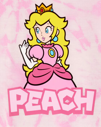 Kid Super Mario Bros™ Princess Peach Print Loose Fit 2-Piece Pyjamas - Pink, 