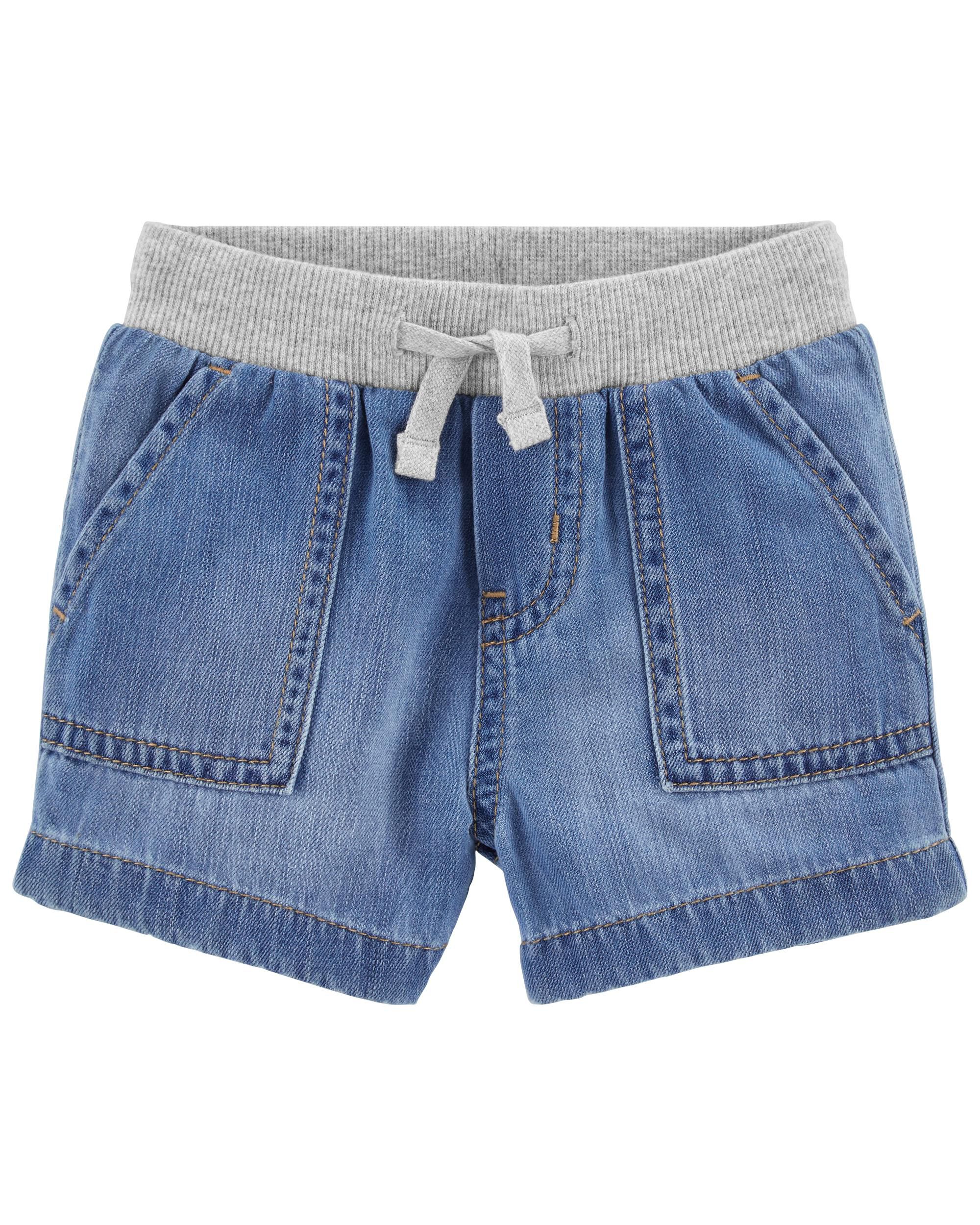 Drawstring discount denim shorts
