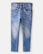 Enfant en bas âge Jeans de coupe fuseau à délavage indigo vif, image 1 sur 5 diapositives