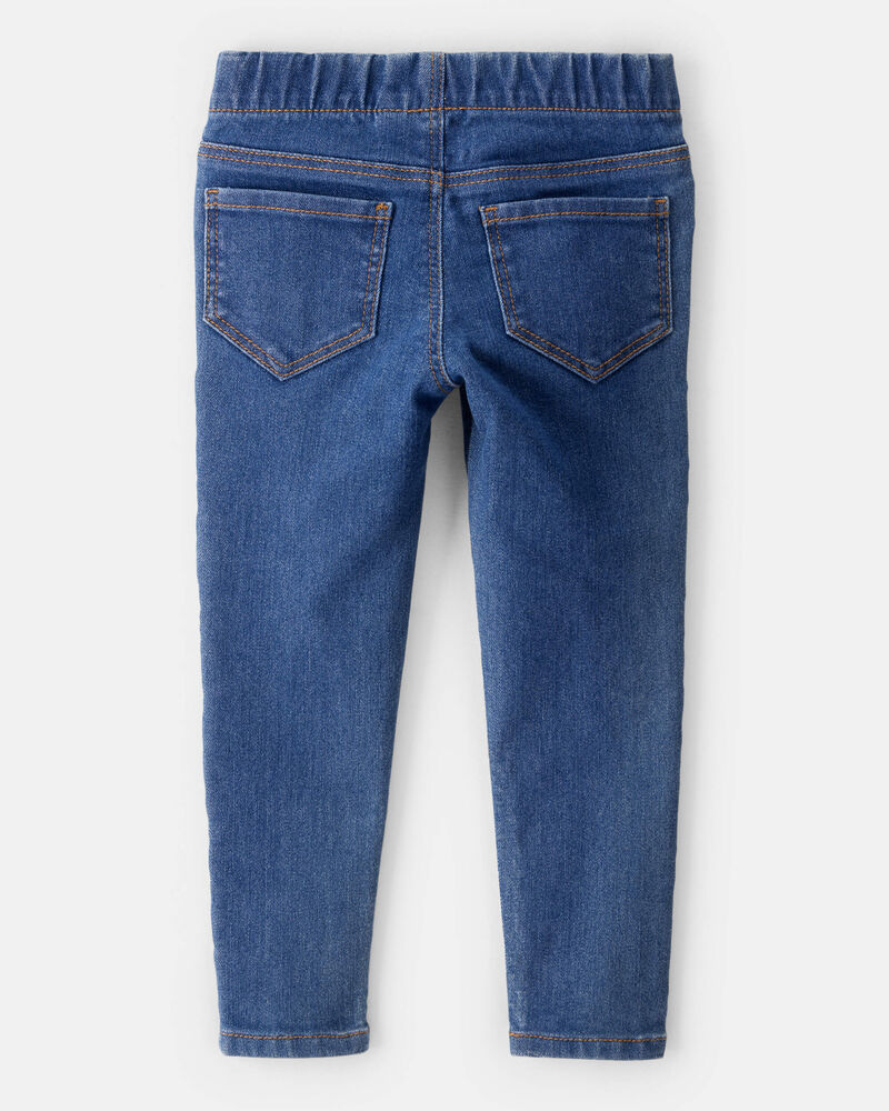 Enfant en bas âge Jeans de coupe fuseau à délavage bleu, image 2 sur 5 diapositives
