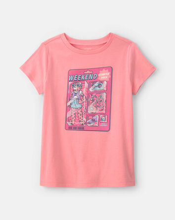 Girls 'Weekend Starter Pack' Graphic Tee - Pink, 