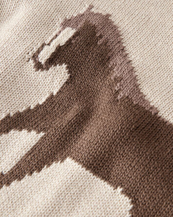 Jeune - Pull en tricot en coton biologique pour chevaux, 