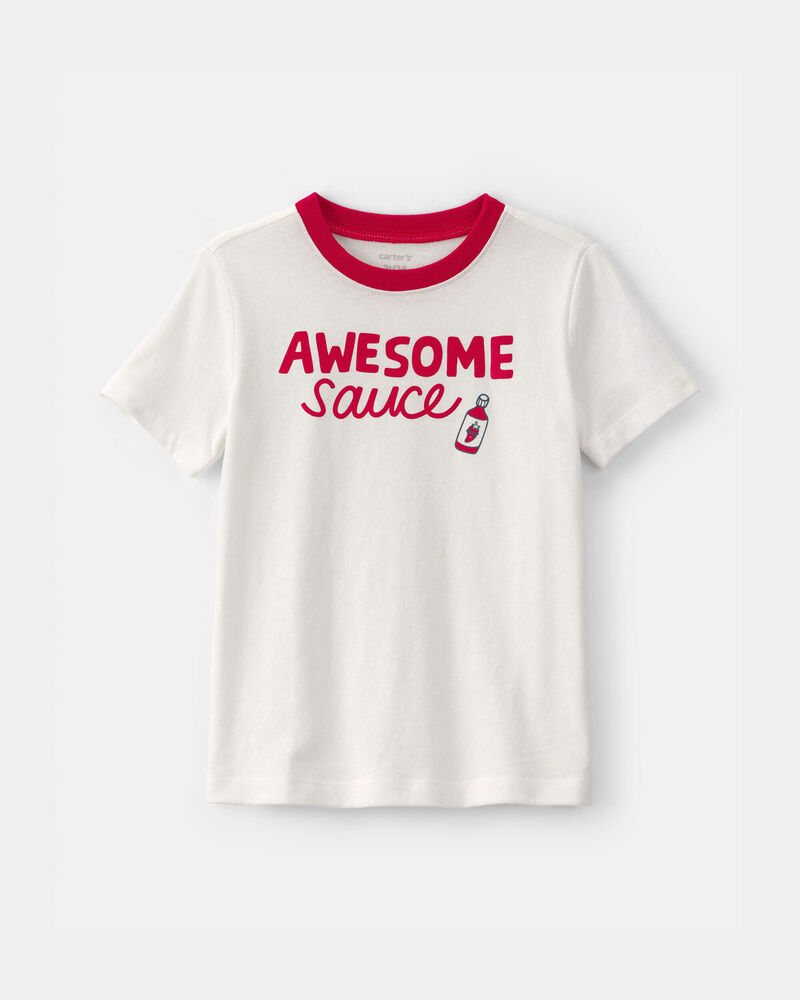 Toddler 'Awesome Sauce' Graphic Tee - Ivory, image 1 of 3 slides