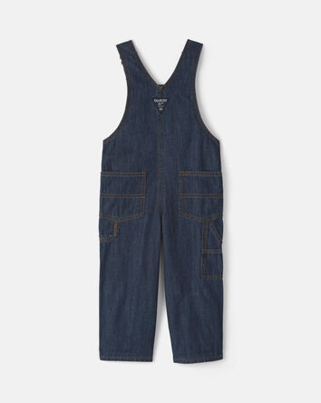 Tout-petit gar&ccedil;on - Salopette en denim &agrave; carreaux buffalo - D&eacute;lav&eacute; fonc&eacute;, 
