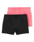 Baby Girl 2-Pack Bike Shorts, image 1 of 5 slides