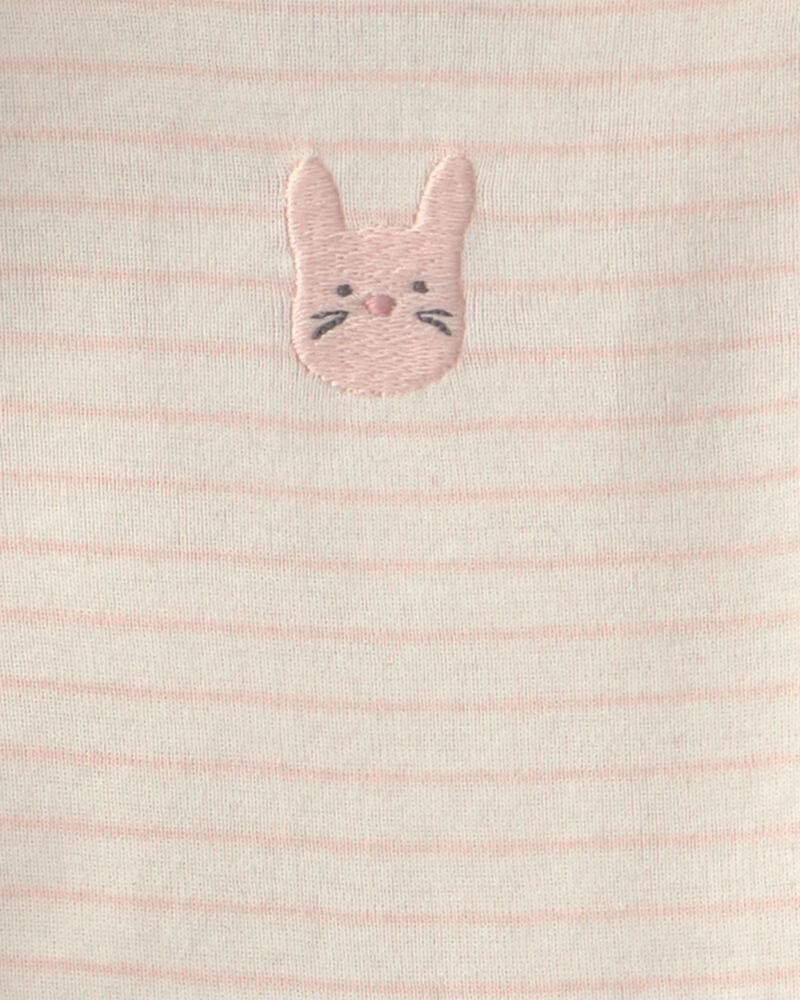 Baby Girl 3-Piece Bunny Terry Short-Sleeve Layering Set - Pink, image 4 of 6 slides