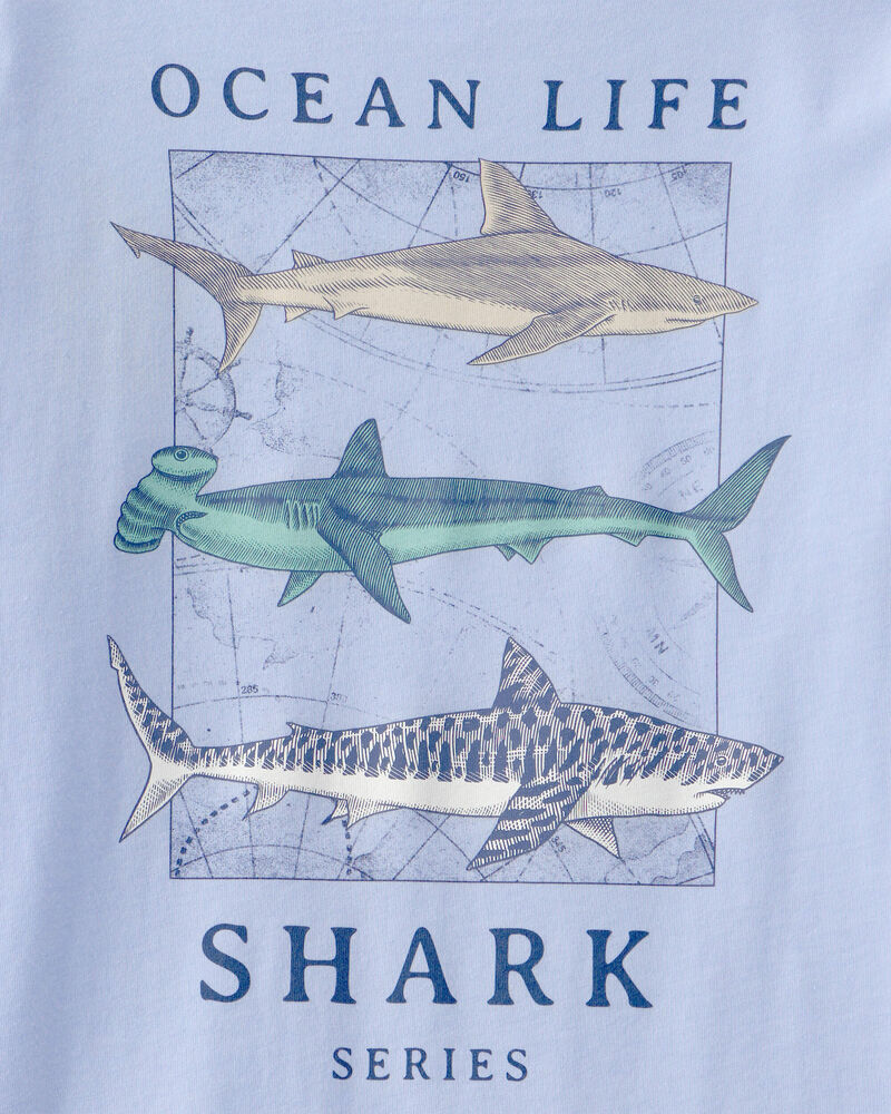 Gar&ccedil;ons - T-shirts &agrave; imprim&eacute; requin Ocean Life - Bleu, image 4 sur 4 diapositives