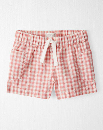 Enfant en bas âge Short en guingan fabriqué à partir de coton biologique, 
