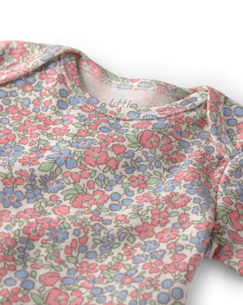 Baby Girl 3-Pack Organic Cotton Bodysuits in Spring Floral, 