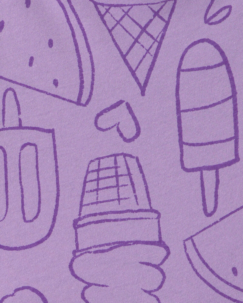 Filles - Barboteuse &agrave; motif de friandises glac&eacute;es - Mauve, image 2 sur 2 diapositives