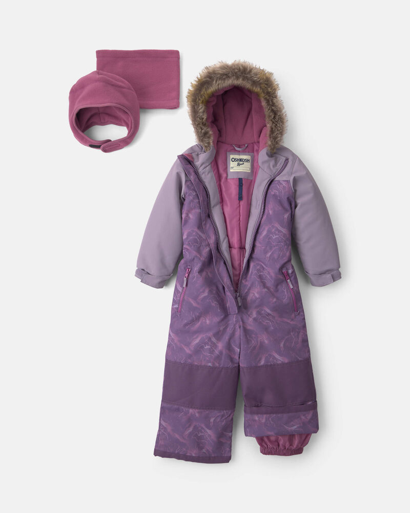 Toute-petit fille - Habit de neige 1 pi&egrave;ce - Mauve, image 3 sur 8 diapositives