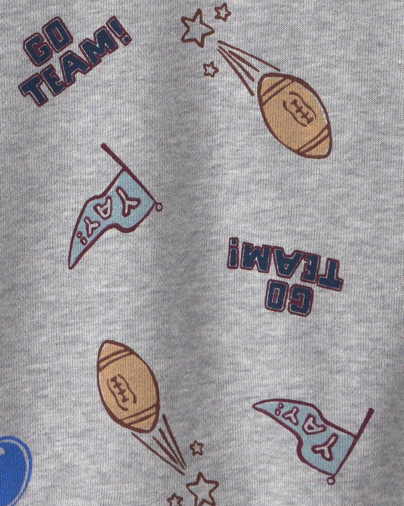 Toddler Boy Game Day Pullover Sweatshirt - Grey, image 2 of 3 slides