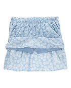 Enfant Ensemble 2 pièces jupe-short à fleurs - Bleu, image 2 sur 4 diapositives