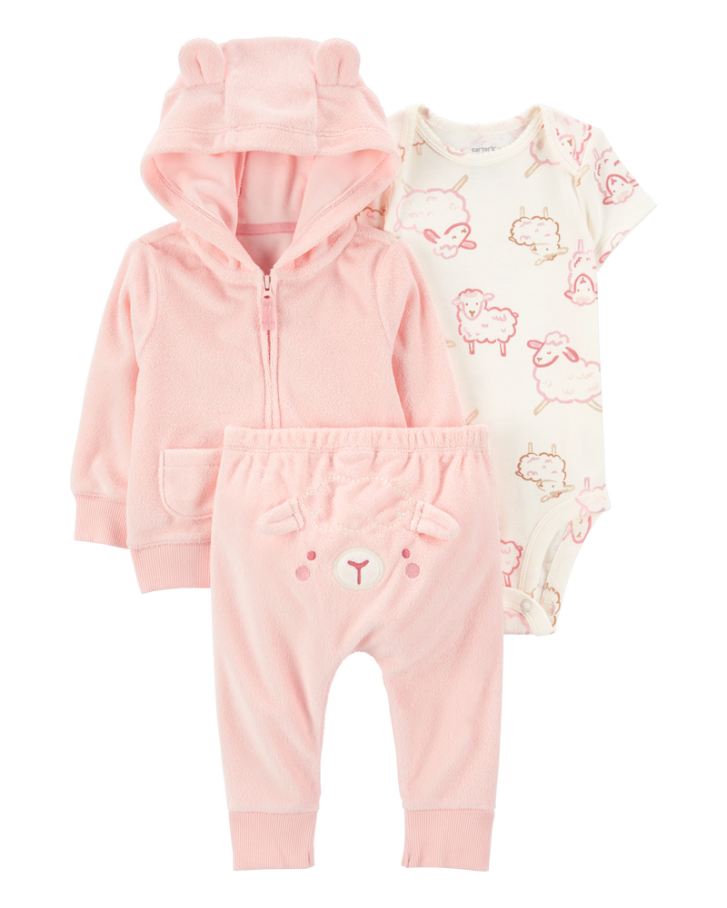 Baby 3-Piece Sheep Little Jacket Set, image 1 of 6 slides