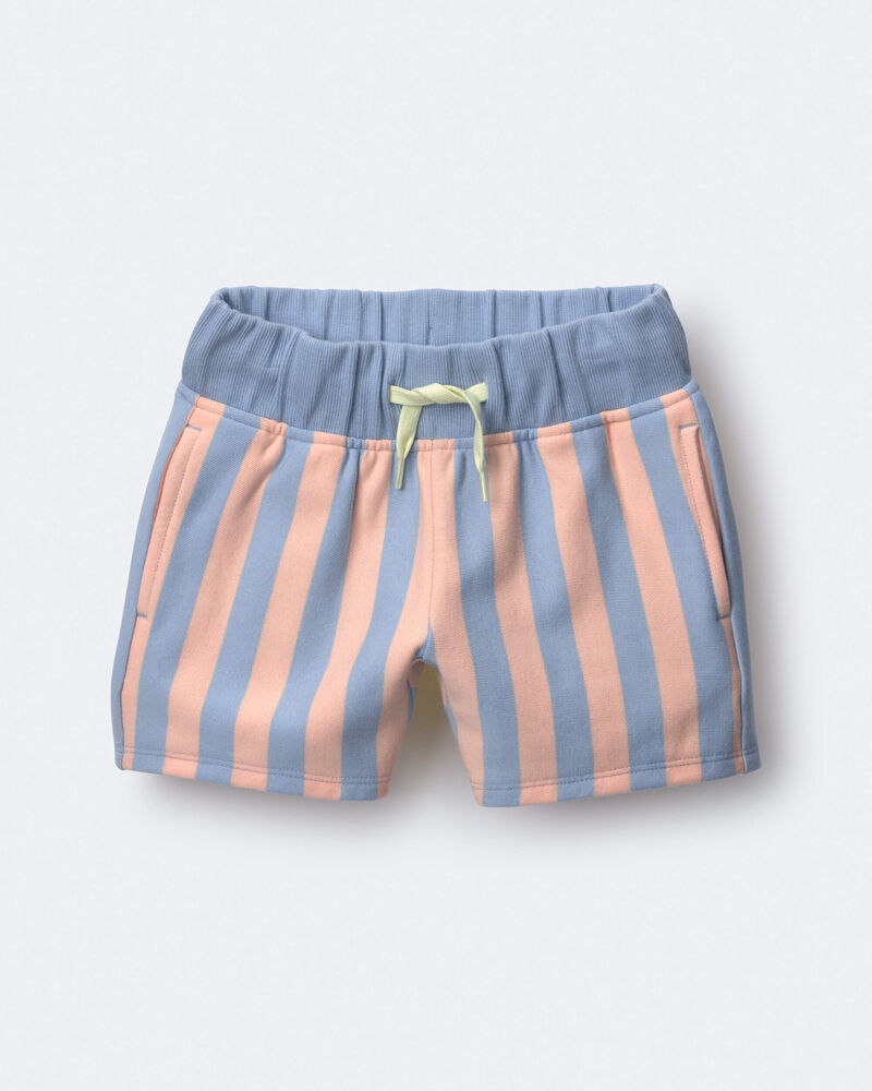 Toddler City Park&trade; Short in Stripes - Blue/Pink, image 2 of 6 slides