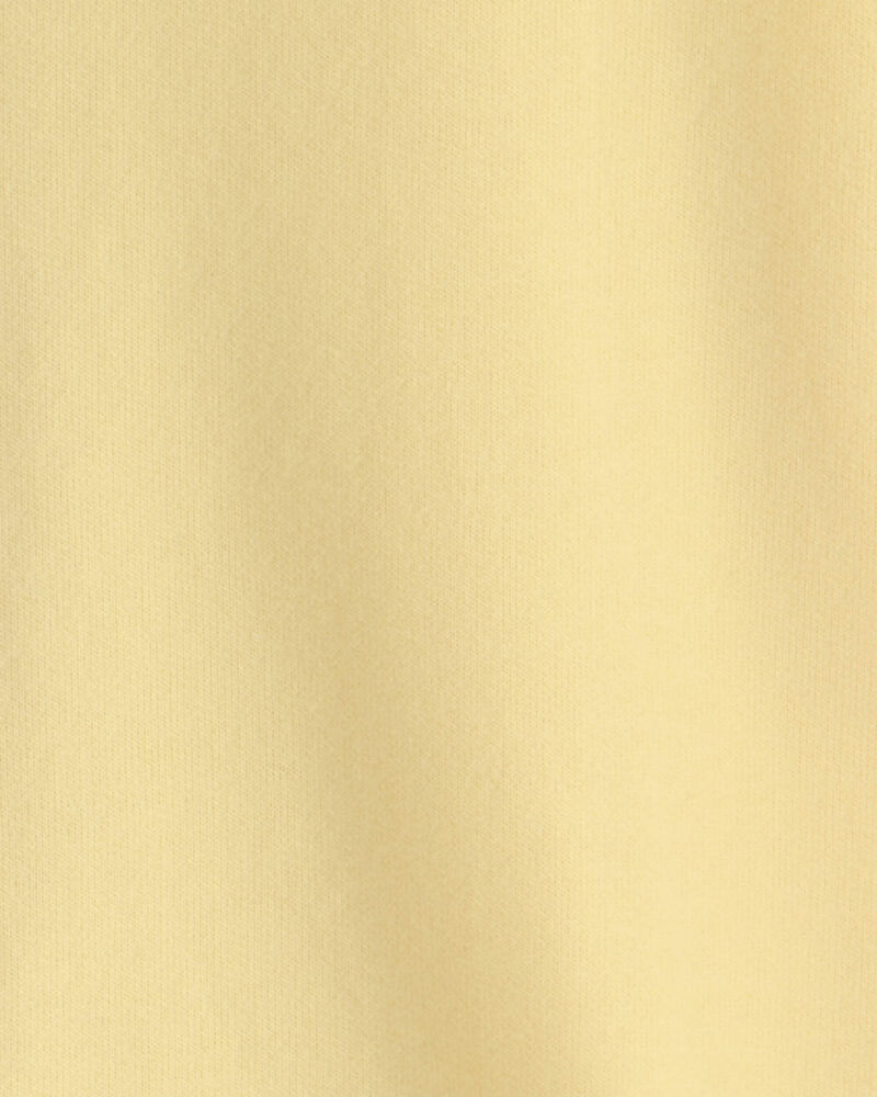 Kid French Terry Zip-Up Hoodie - Yellow, image 3 of 4 slides