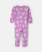 Baby Girl 1-Piece Penguin 2-Way Zip DreamPlush Snug Fit Footed Pyjama - Purple, image 2 of 6 slides