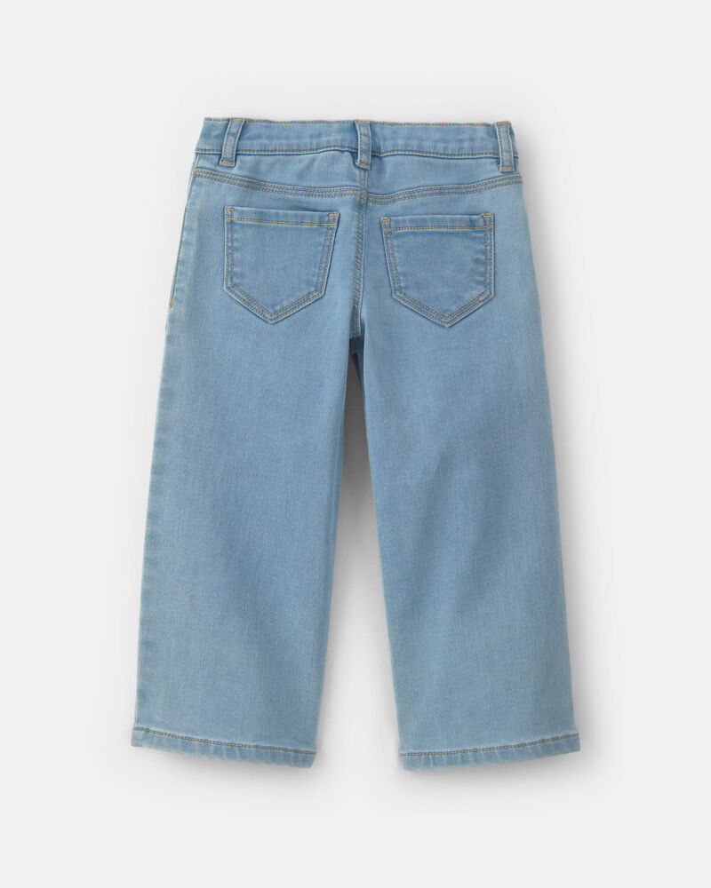 Tout-petit fille - Jeans &agrave; jambe large - D&eacute;lav&eacute; clair, image 2 sur 3 diapositives