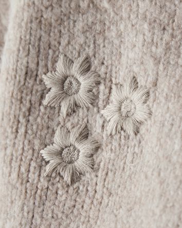 Baby Girl Floral Long-Sleeve Sweater - Cream, 