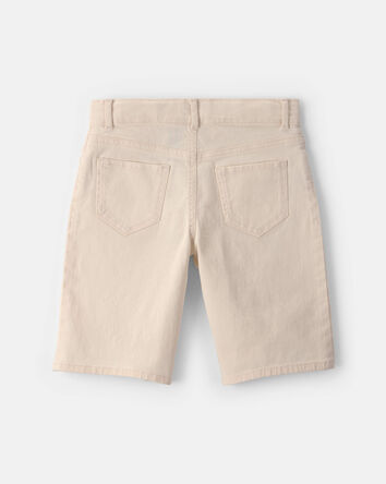 Filles - Short ample en serg&eacute; - Cr&egrave;me, 