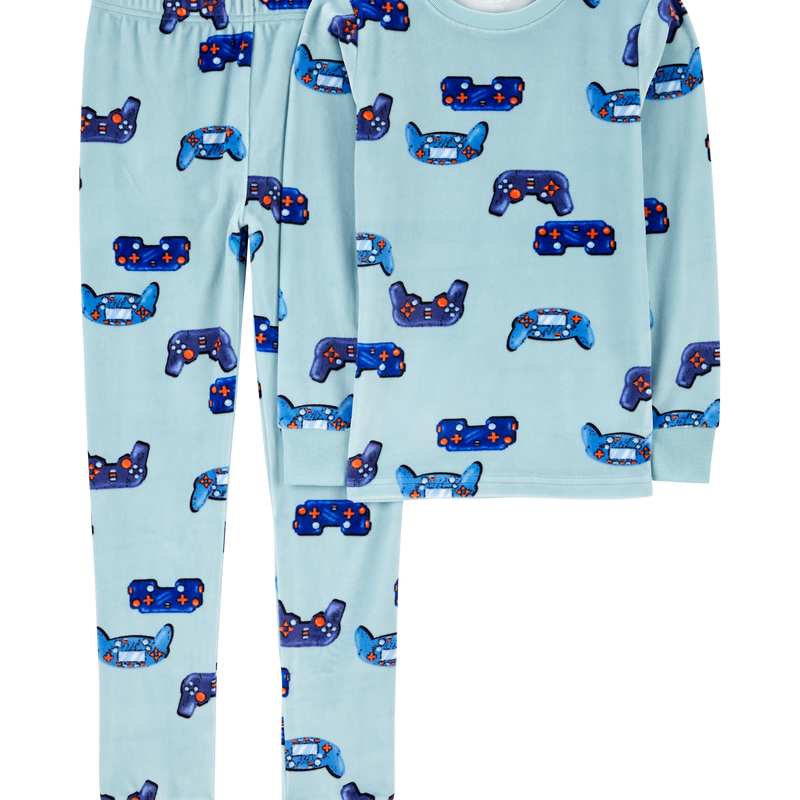 Kids Boys Kid 2 Piece Fuzzy Velboa Video Game Pyjamas 7 Carter s