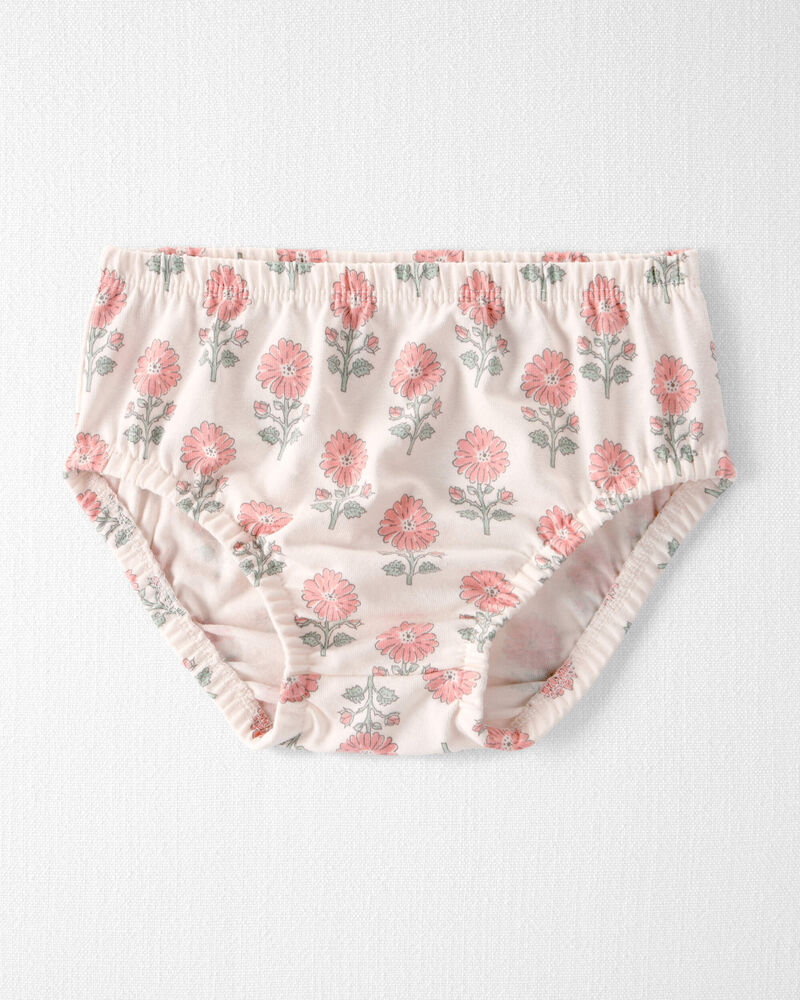 Baby Girl Organic Cotton Floral Tiered Dress, image 3 of 6 slides