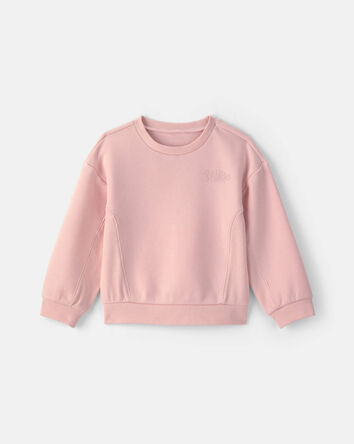 Toute-petite fille - Chandail en molleton &agrave; motif &laquo;Little Icon&raquo; - Rose, 